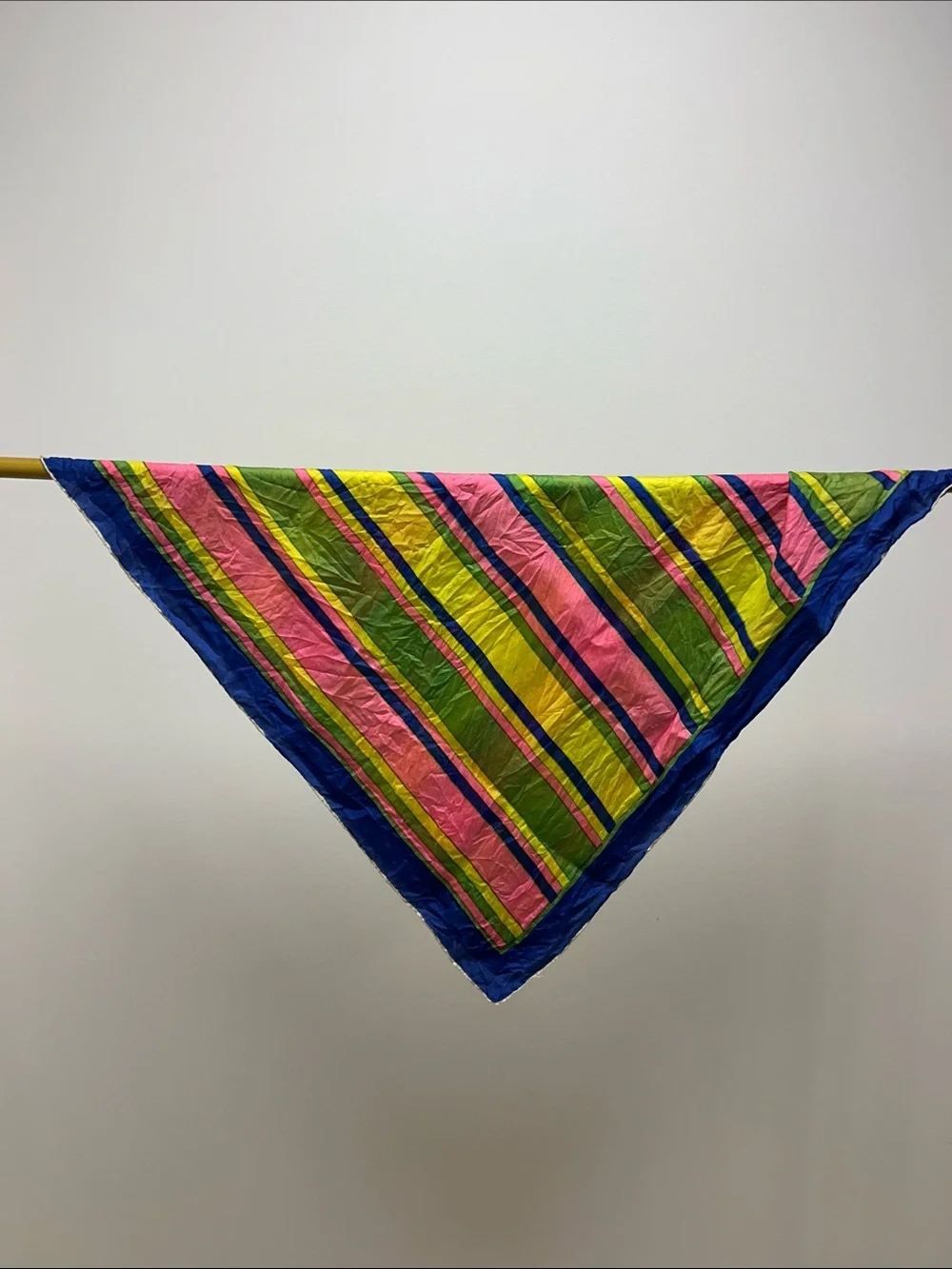 Vibrant Striped Triangle Throw - Multicolor 26” x 26”